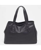 Bolso Avril de piel negra - 33,5x26x11 cm
