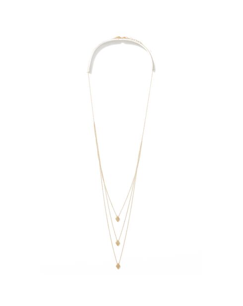 Collier multirangs Losange or jaune