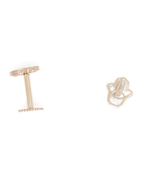 Bijou de Cartilage unitaire Main or jaune