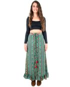 Jupe longue Jade turquoise