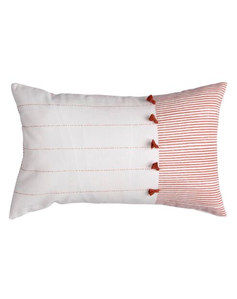 Housse de coussin Pinstripe terracotta - 50x30 cm