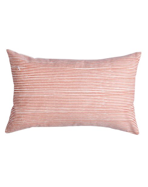 Housse de coussin Pinstripe terracotta - 50x30 cm