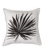 Housse de coussin Flower Power noire - 50x50 cm