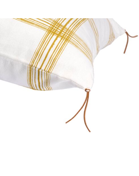 Housse de coussin Madras jaune - 50x50 cm