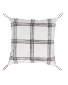 Housse de coussin Madras noire - 50x50 cm