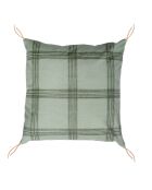 Housse de coussin Madras verte - 50x50 cm