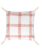 Housse de coussin Madras terracotta - 50x50 cm