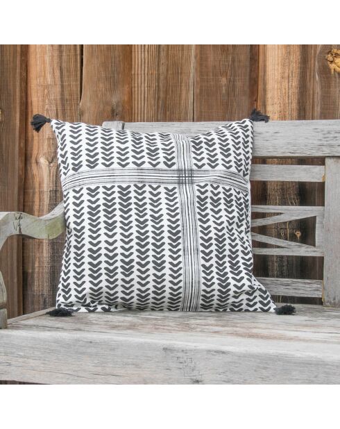 Housse de coussin Zanzibar noire - 50x50 cm