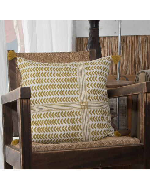 Housse de coussin Zanzibar jaune - 50x50 cm