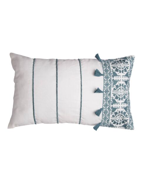 Housse de coussin Neo-Berbère bleue - 50x30 cm