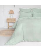 Drap housse 100% Lin Hortense vert amande