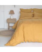 Drap housse 100% Lin Hortense jaune