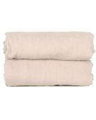 Drap housse 100% Lin Hortense rose