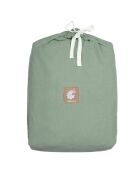 Drap housse 100% Lin Hortense vert de gris