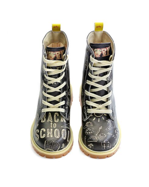 Boots en Cuir Ava multicolores