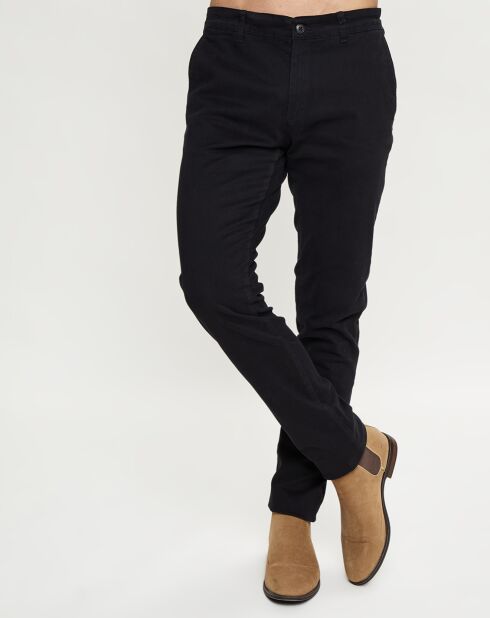 Zwarte chinobroek met stretch