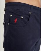 Pantalon regular 5 poches marine