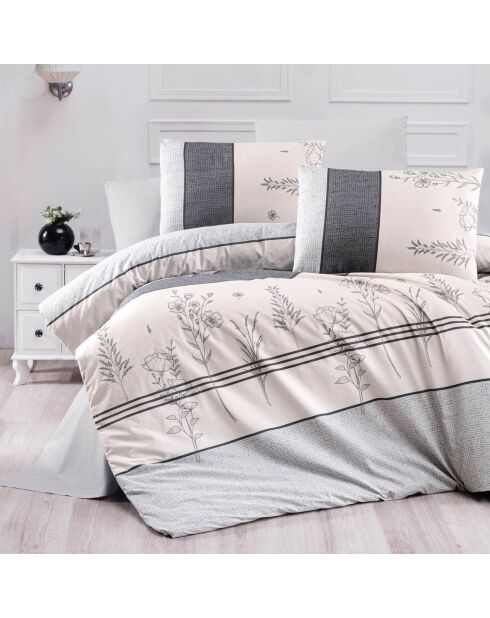 Parure housse de couette  Pine grise