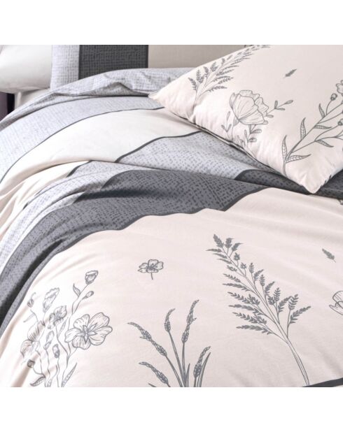 Parure housse de couette  Pine grise