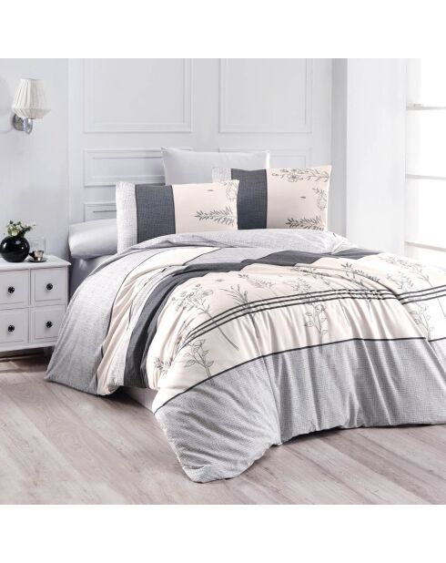 Parure housse de couette  Pine grise