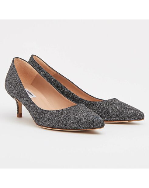 Escarpins Audrey Lurex gris - Talon 5 cm