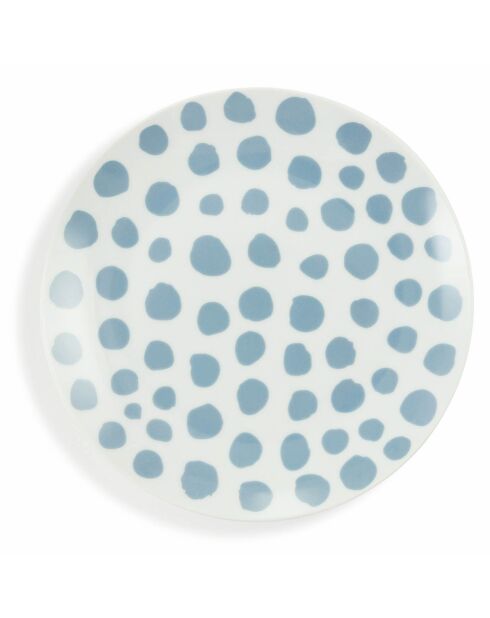 6 mehrfarbige Marea Seitenteller aus Porzellan, D.19 cm