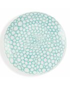 6 mehrfarbige Marea Seitenteller aus Porzellan, D.19 cm