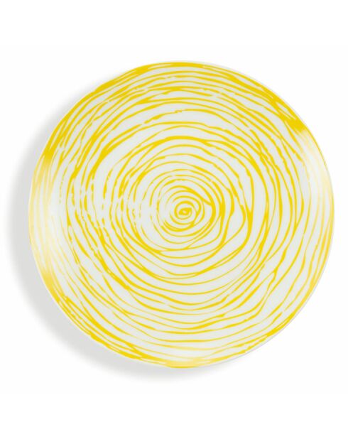 6 mehrfarbige Marea Seitenteller aus Porzellan, D.19 cm