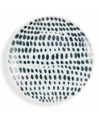 6 mehrfarbige Marea Seitenteller aus Porzellan, D.19 cm