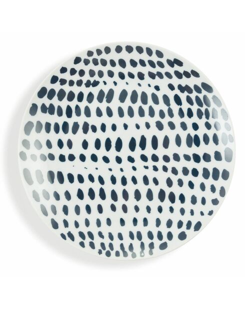 6 mehrfarbige Marea Seitenteller aus Porzellan, D.19 cm