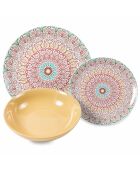 Sharm porseleinen dinerset veelkleurig - 18 stuks