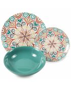Sharm porseleinen dinerset veelkleurig - 18 stuks
