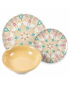 Sharm porseleinen dinerset veelkleurig - 18 stuks