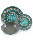 Cala Jondal porseleinen dinerset veelkleurig - 18 stuks