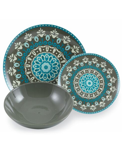 Cala Jondal porseleinen dinerset veelkleurig - 18 stuks