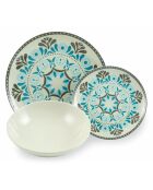 Cala Jondal porseleinen dinerset veelkleurig - 18 stuks