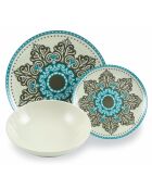 Cala Jondal porseleinen dinerset veelkleurig - 18 stuks