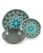 Cala Jondal porseleinen dinerset veelkleurig - 18 stuks