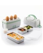 Lunch box électrique à vapeur 3-en-1 avec recettes beneam gadget to go blanc/vert