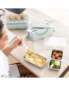 Lunch box électrique à vapeur 3-en-1 avec recettes beneam gadget to go blanc/vert