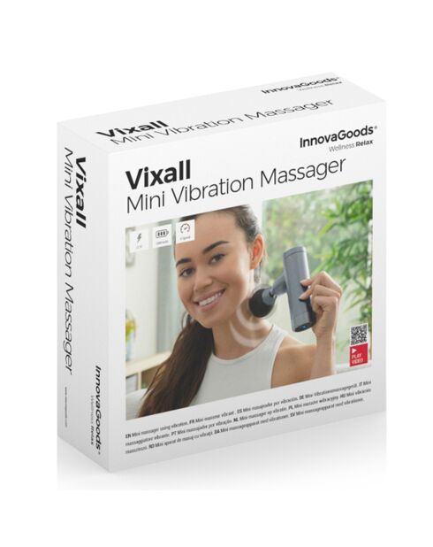 Mini masseur vibrant vixall gris/noir