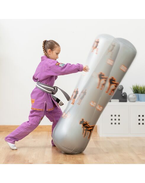 Sac de boxe gonflable pour enfants  gris - 6-12 ans