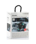 Support voiture gravitationnel wolder  avec chargeur mobile sans fil noir