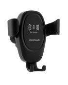 Support voiture gravitationnel wolder  avec chargeur mobile sans fil noir