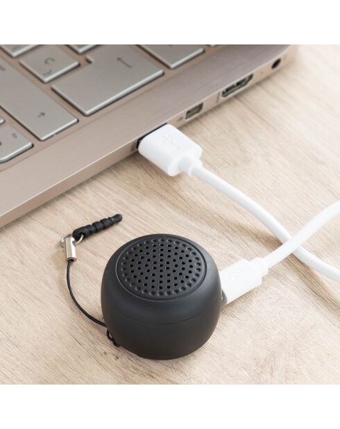 Mini-enceinte portable et rechargeable sans fil miund gadget tech noire