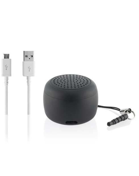 Mini-enceinte portable et rechargeable sans fil miund gadget tech noire