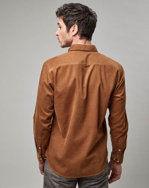 Chemise en Velours côtelé Milleraies marron