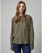 Blouse manches longes verte