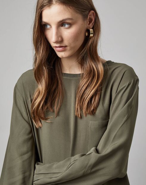 Blouse manches longes verte