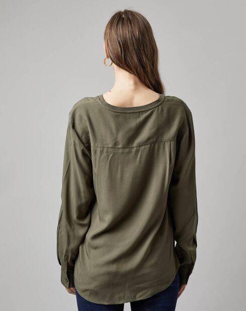 Blouse manches longes verte